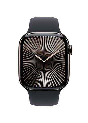 Watch Series 10 GPS + Cellular 42mm Slate Titanium Case with Black